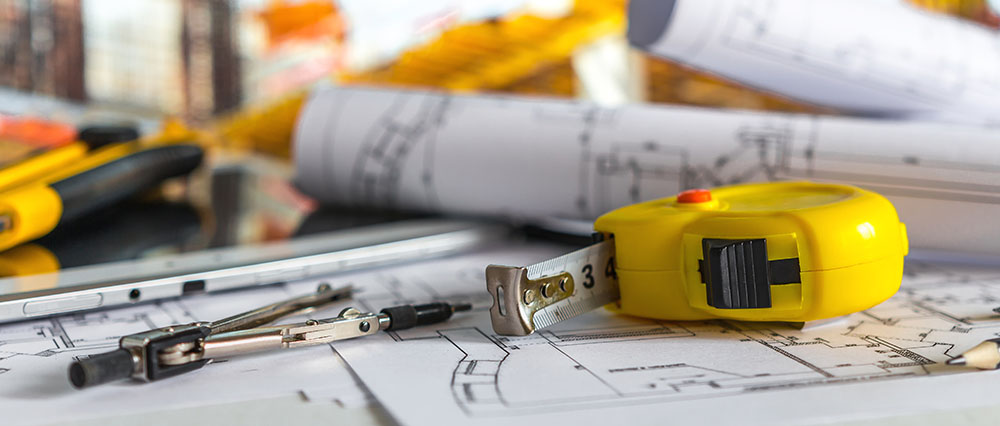 architect design working drawing sketch plans blueprints and mak